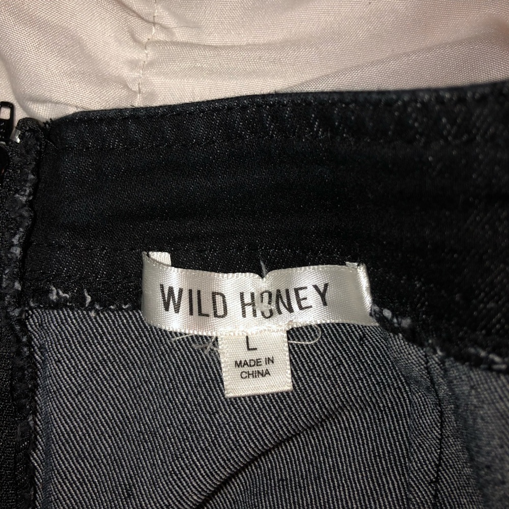 Boutique black jean skort